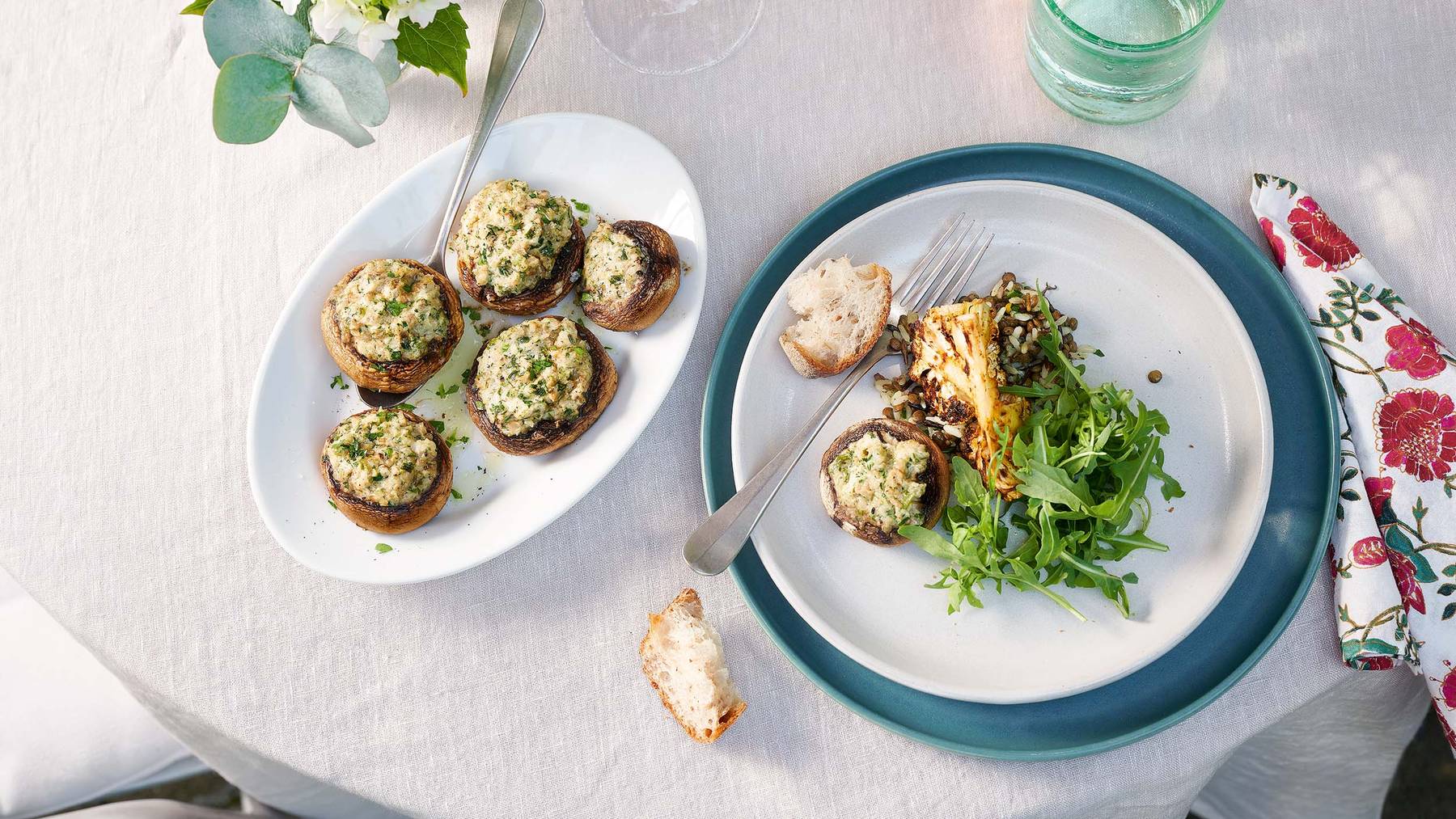 Champignons Pilze vom Grill Kochen Wildeisen