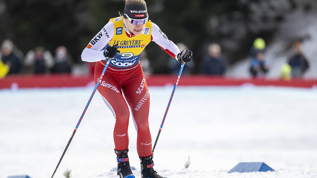 Nadine Fähndrich, in dieser Aufnahme beim Sieg vor einem Jahr zum Auftakt der Tour de Ski, tritt heuer zum Klassiker über den Jahreswechsel nicht in Bestform an