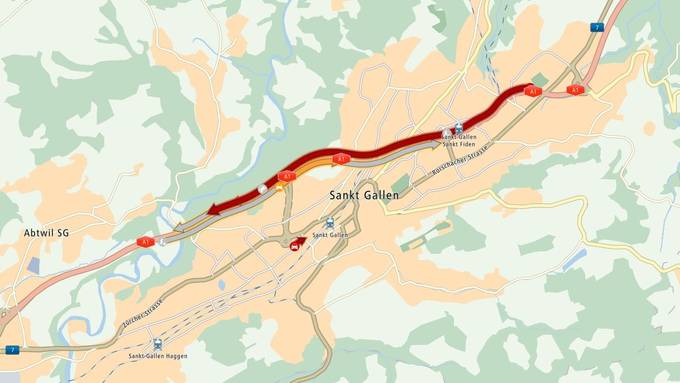 Stau auf der Stadtautobahn