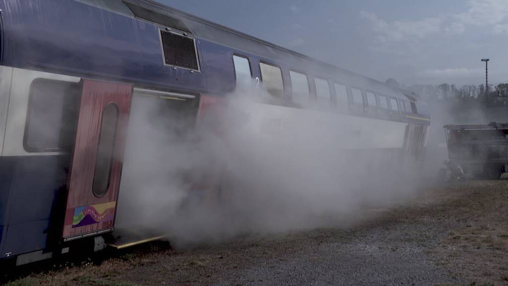 Zug entgleist: SBB-Feuerwehr probt den Ernstfall