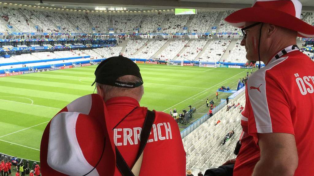 Die österreichischen Fans sind bereit.