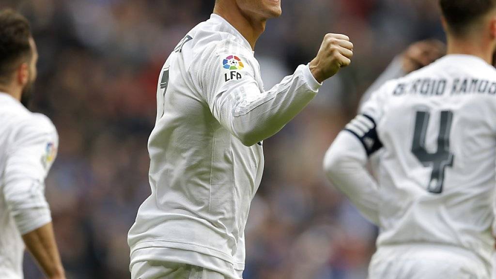 Cristiano Ronaldo jubelte bei Real Madrids 7:1 gegen Celta Vigo viermal