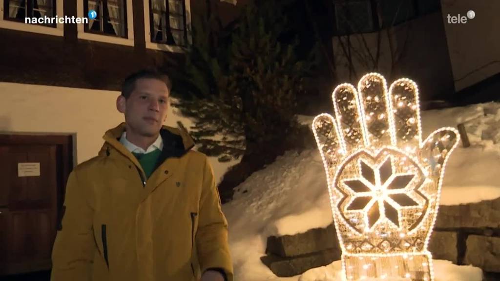 In Engelberg stehen elf grosse Lichtskulpturen