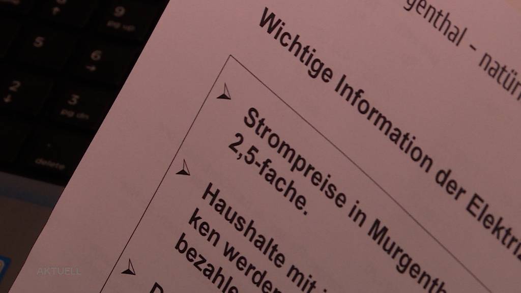 Preisschock: In Murgenthal wird der Strom 2,5-mal teurer