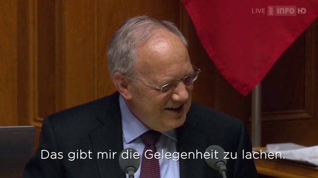 Schneider-Ammann kann spassen