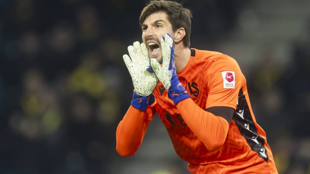 Karlo Letica, der neue Goalie des FC Luzern, im Trikot von Lausanne-Sport