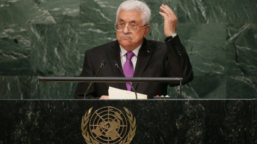 Abbas vor der UNO-Vollversammlung: «Haben keine andere Wahl.»