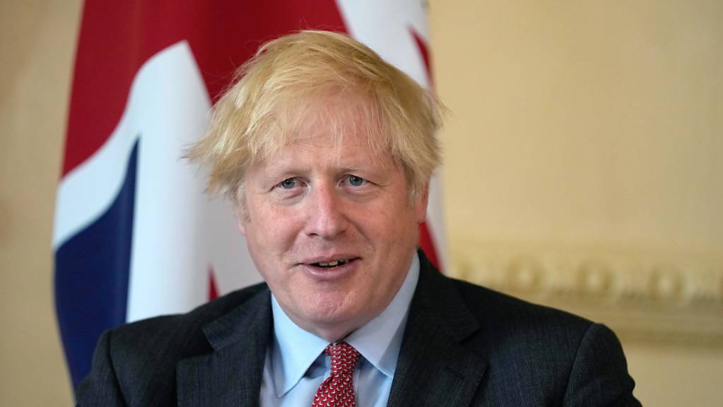 Boris Johnson, Premierminister von Großbritannien, nimmt an einem Treffen mit Libyens Regierungschef Dbaiba in der Downing Street teil. (Archivbild) Foto: Matt Dunham/AP POOL/dpa