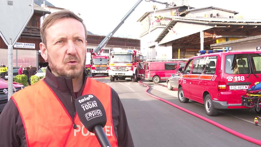 Brand in Brunnen: Feuerwehren Ingenbohl und Schwyz waren im Grosseinsatz
