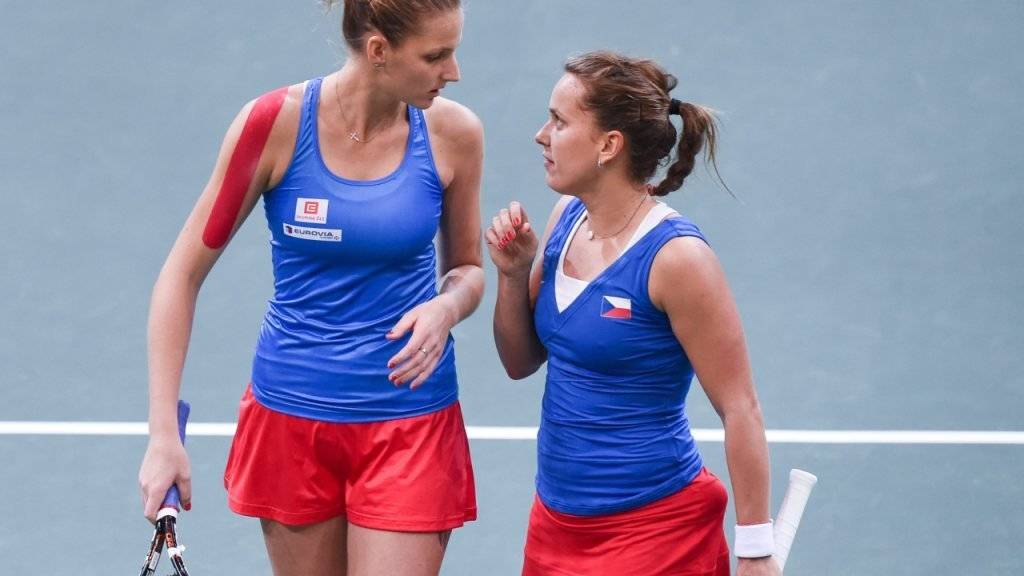 Karolina Pliskova und Barbora Strycova sicherten Tschechien den entscheidenden Punkt im Doppel