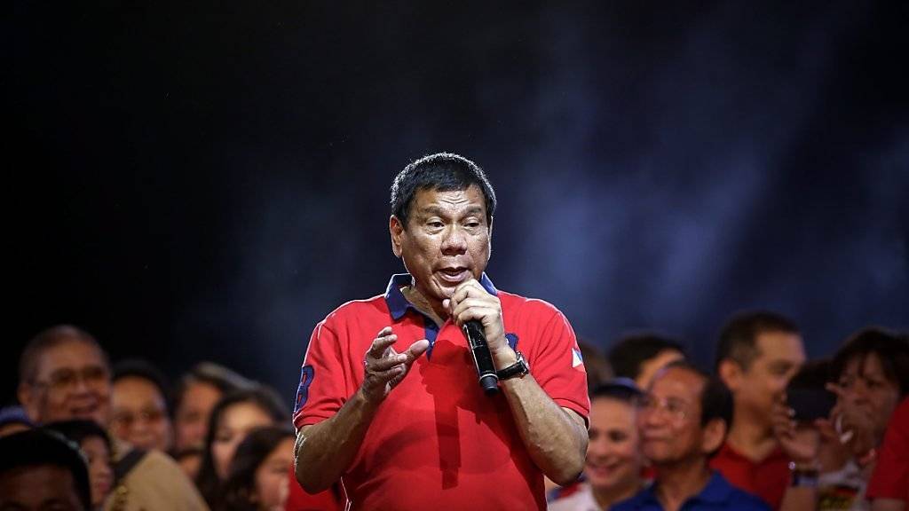 Recht und Ordnung: Der neu gewählte Präsident der Philippinen, Rodrigo Duterte, will die Todesstrafe wieder einführen.