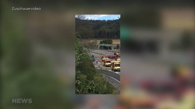 Schwerer Unfall auf A1 zwischen Zürich Richtung Bern