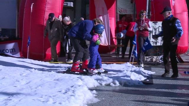 Kunstschnee mitten in der Stadt Bern?