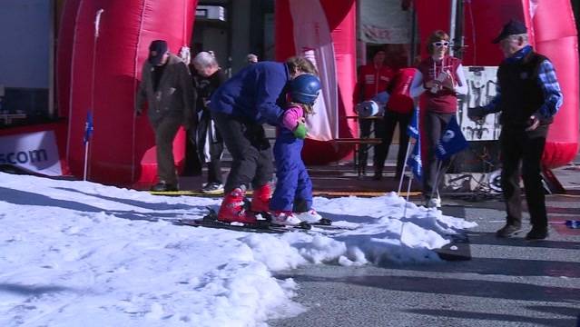 Kunstschnee mitten in der Stadt Bern?