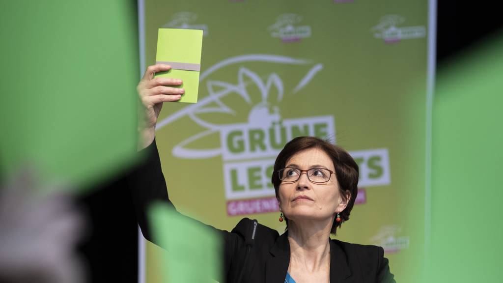 Grünen-Präsidentin Regula Rytz an der Delegiertenversammlung in Frauenfeld.