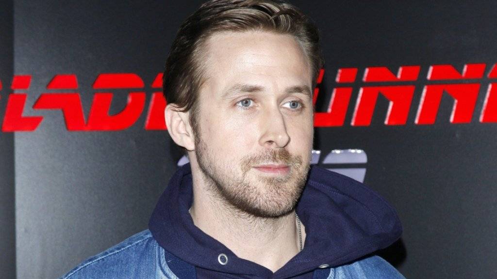 Der kanadische Filmschauspieler Ryan Gosling stellte zusammen mit Harrison Ford den Trailer zu seinem Film «Blade Runner 2049» vor.