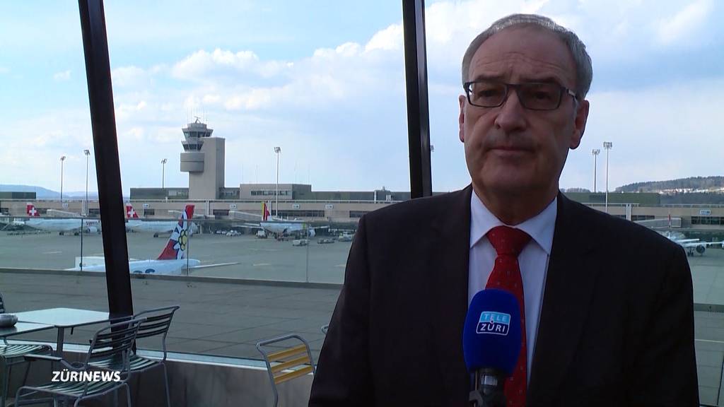 Bundespräsident Guy Parmelin besucht den Flughafen Zürich