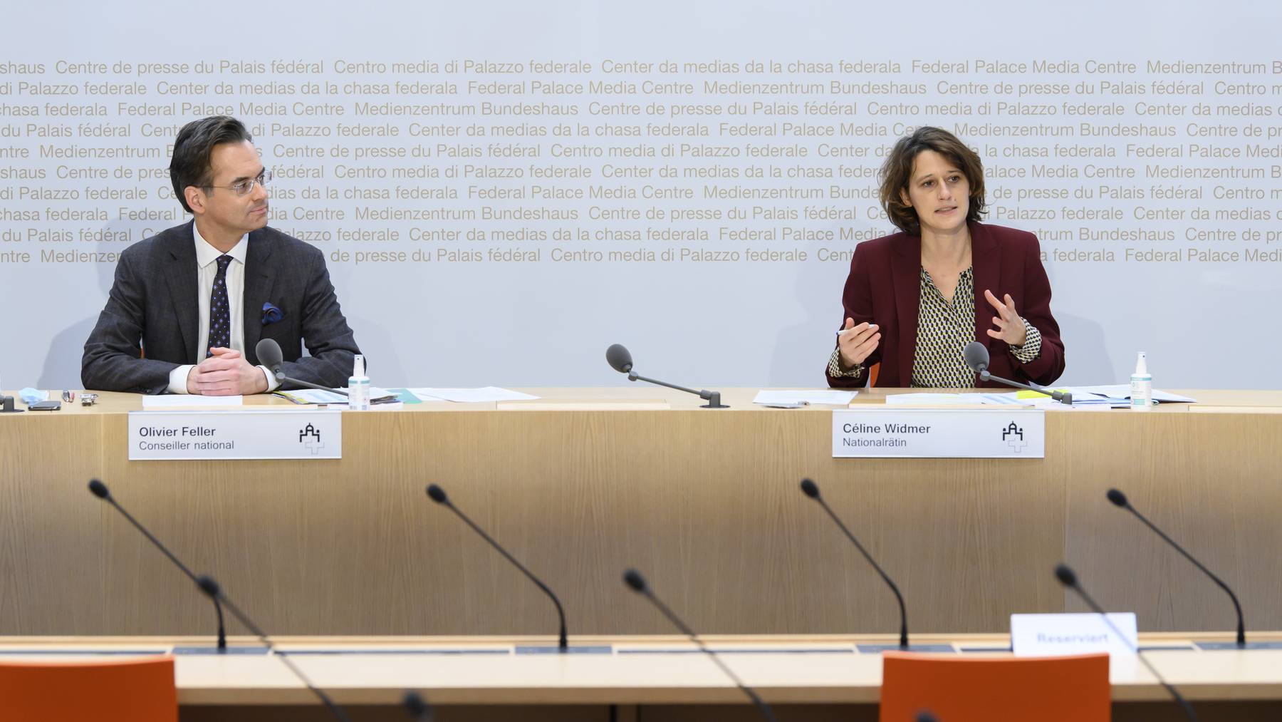 Unzufriedene Finanzkommission: Olivier Feller (FDP/VD) und Céline Widmer (SP/ZH) kritisierten die Swiss.
