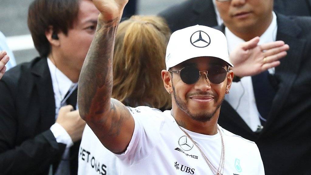 Lewis Hamilton grüsst zum 71. Mal von der Pole-Position
