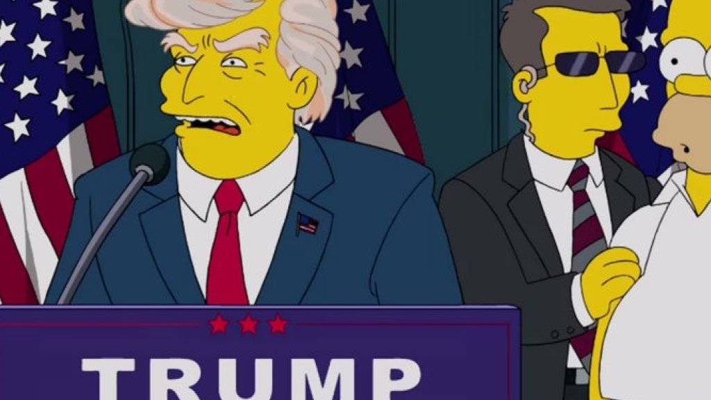 Eine schon fast gespenstisch: Im Jahr 2000 sahen die Simpsons-Macher die Wahl Trumps voraus.