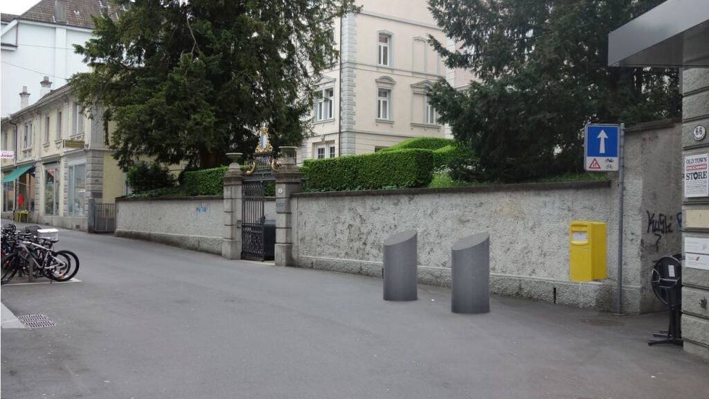 Visualisierung der geplanten Unterflurcontainer an der Grabenstrasse Ost.
