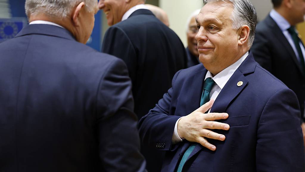 Der ungarische Premier Viktor Orban (r.). Foto: Geert Vanden Wijngaert/AP/dpa