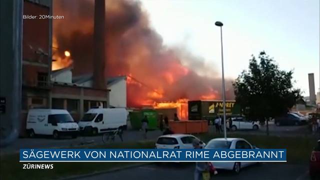 Grossbrand zerstört Sägewerk von SVP-Nationalrat