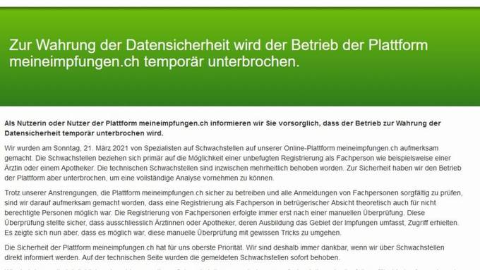 Bund weist Verantwortung für Datenleck auf Impfplattform von sich