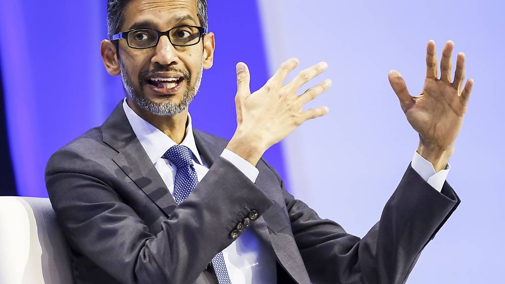 Auch für Google-CEO Sundar Pichai das Zauberwort der Stunde: KI - Künstliche Intelligenz. (Archivbild)