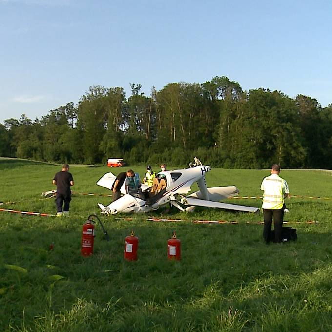 Flugzeugabsturz im Birrfeld – Pilot schwer verletzt