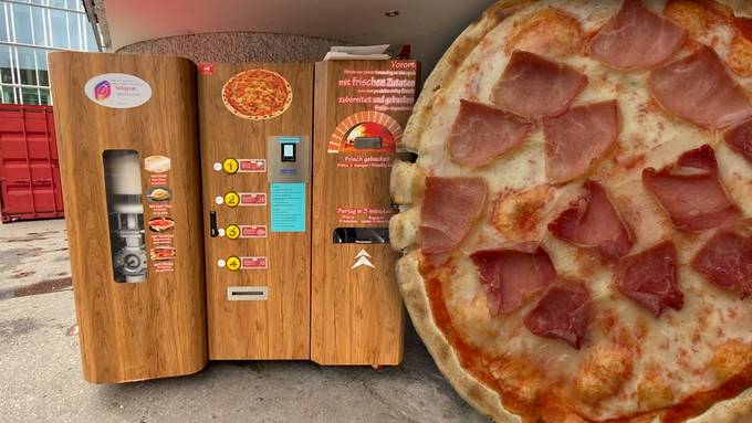 Dieser Automat in Aarau stellt innert drei Minuten eine Pizza her