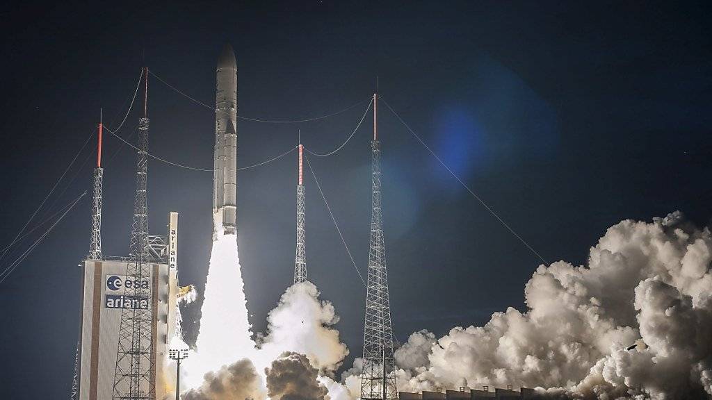 Die Rakete startete vom Weltraumbahnhof Kourou in Französisch-Guyana in Südamerika. (Archivbild)