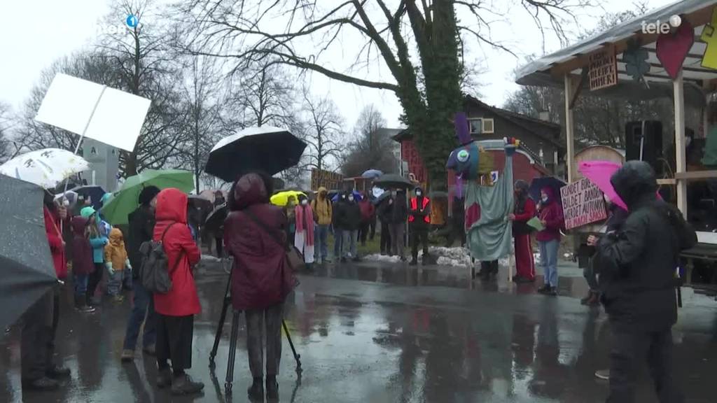 «Familie Eichwäldli» demonstriert für ihr Bleiberecht
