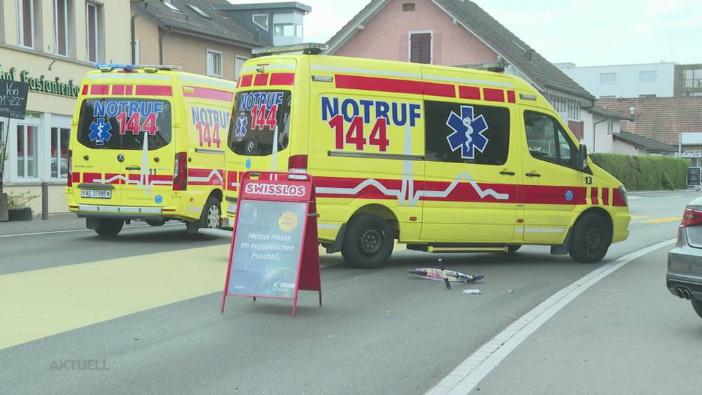 In kritischem Zustand: In Hunzenschwil wird ein 10-jähriges Mädchen auf dem Fussgängerstreifen angefahren