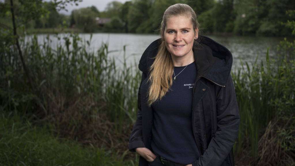 Ein Meisterlächeln? YB-Cheftrainerin Imke Wübbenhorst posiert vor den entscheidenden Spielen gegen GC am Egelsee