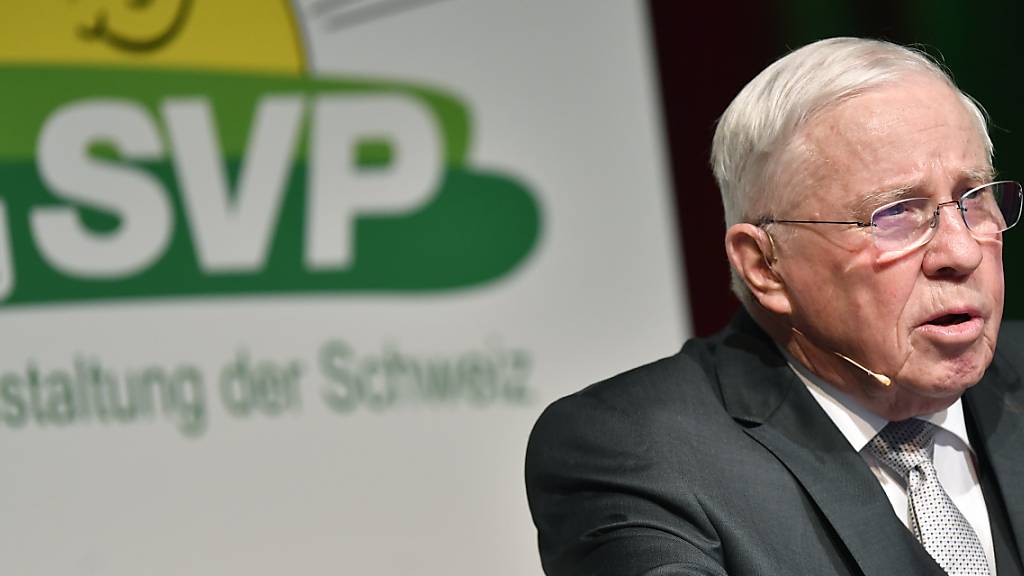 Partei muss «ad Säck»: SVP-Doyen und alt Bundesrat Christoph Blocher an der Albisguetli-Tagung in Zürich.