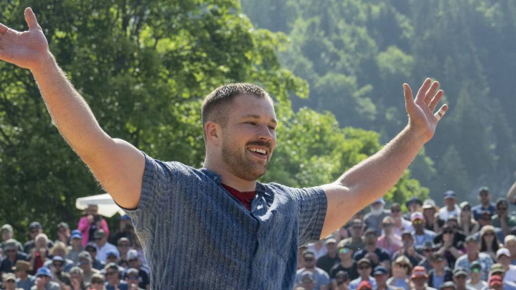 Fabian Staudenmann feierte seinen ersten Festsieg auf dem Stoos