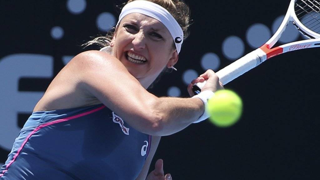 Fühlt sich wieder 100 Prozent fit: Timea Bacsinszky im Einsatz beim WTA-Turnier in Sydney