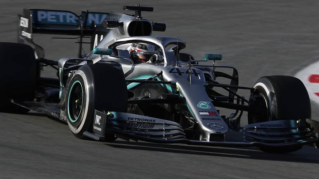 Lewis Hamilton Mitte Februar bei Testfahrten in Montmelo