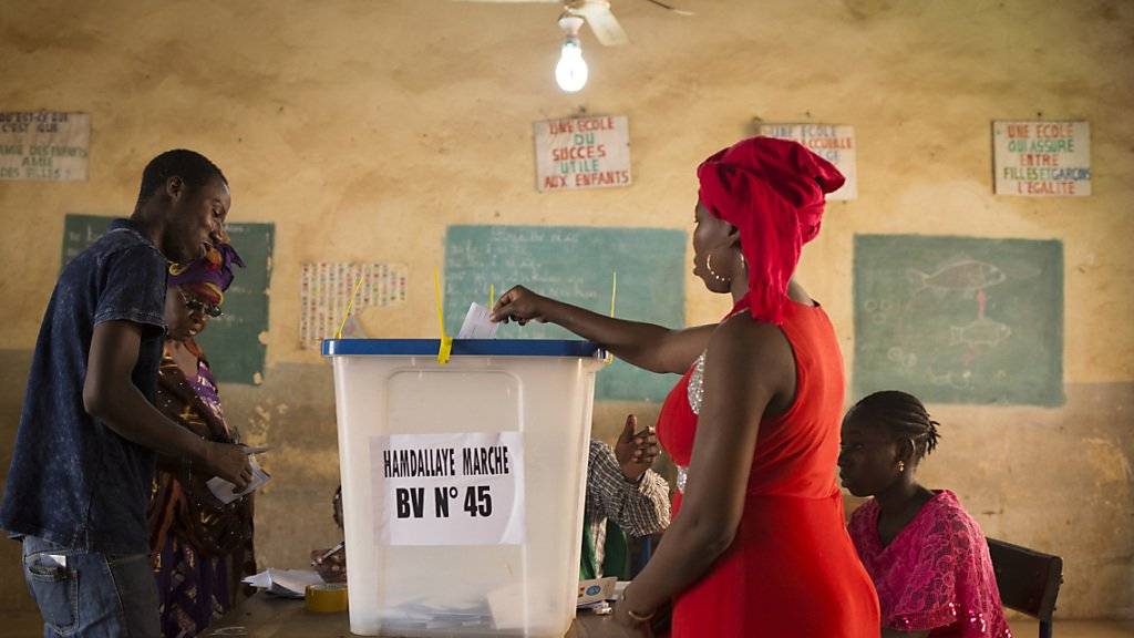 In einem Wahllokal in der malischen Hauptstadt Bamako.