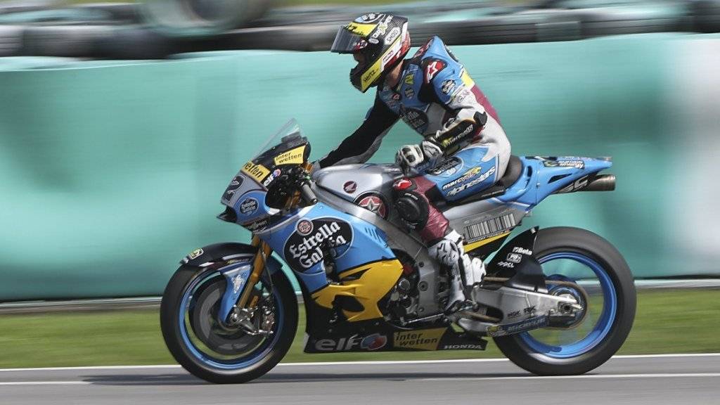 Tom Lüthi bei Tests vor seinem Debüt auf seiner MotoGP-Rennmaschine