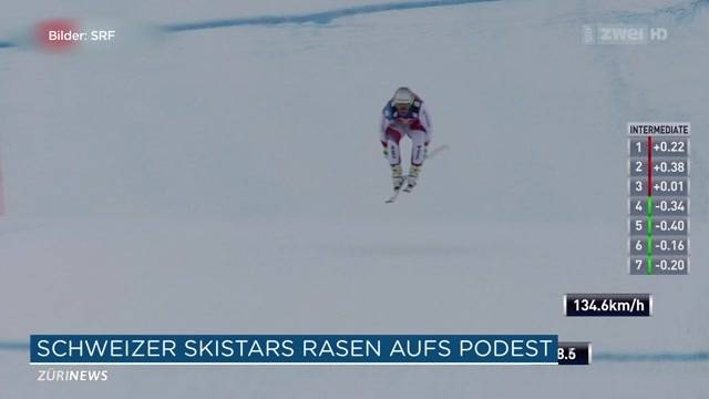 Schweizer Skifahrer sausen aufs Podest