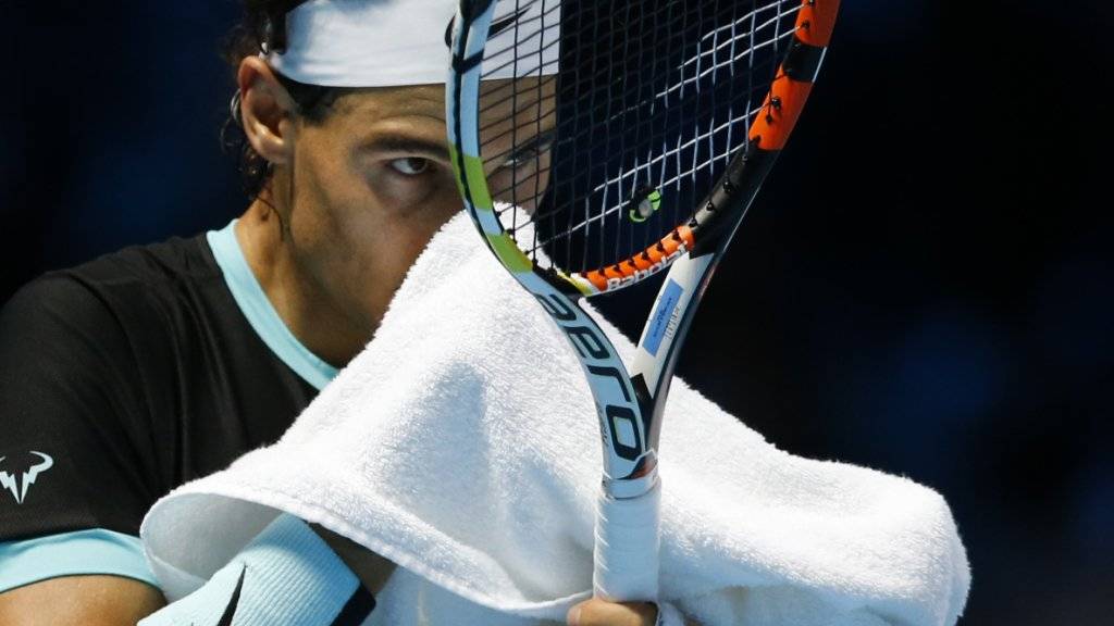 Ein hartes Stück Arbeit: Rafael Nadal gewann an den ATP-Finals in London auch sein drittes Spiel, in drei Sätzen gegen Landsmann David Ferrer