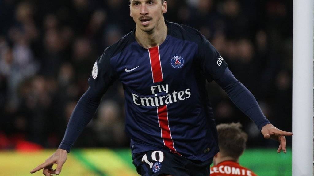 Zlatan Ibrahimovic und Paris Saint-Germain liessen sich auch von Lorient nicht stoppen und blieben zum 33. Mal in Folge in der Ligue 1 ungeschlagen