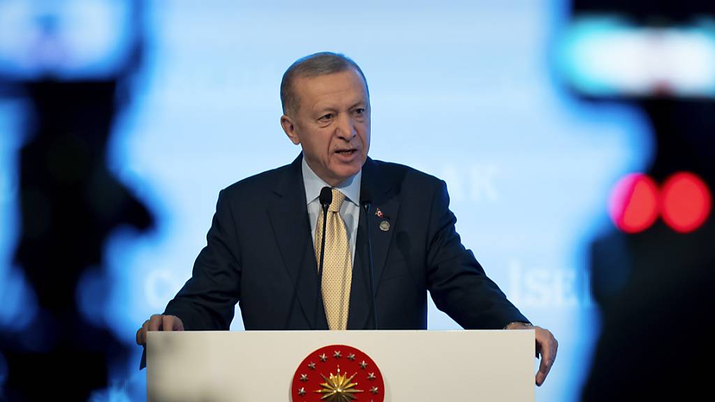 Der türkische Präsident Recep Tayyip Erdogan hat das Veto der USA für einen sofortigen Waffenstillstand im Gaza-Krieg verurteilt. Foto: Francisco Seco/AP/dpa