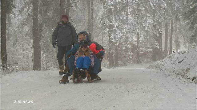 Uetliberg wird zum Schlittel-Paradies