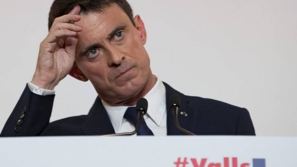 Manuel Valls am Dienstag vor den Medien in Paris.