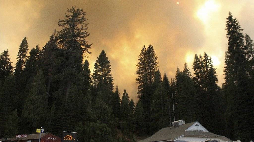 Rauch nahe dem Yosemite-Nationalpark - ein Waldbrand blockiert derzeit einen der Zugänge zum Park. (Archiv)