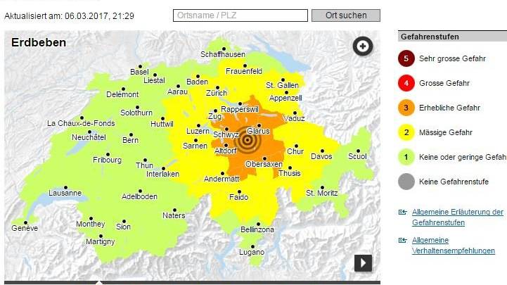 Das Erdbeben gestern Abend war bis an den Bodensee spürbar.