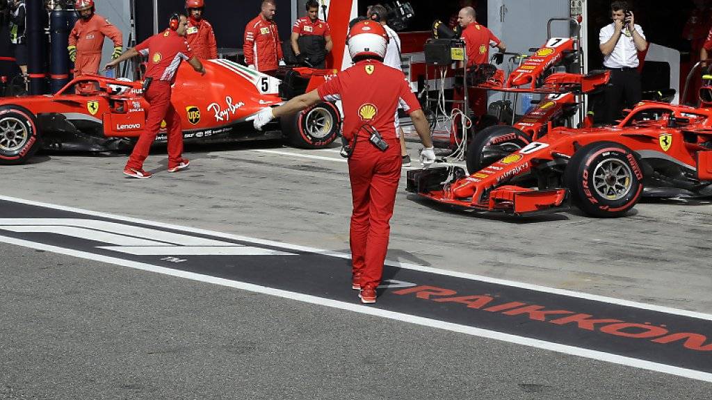 Kimi Räikkönen und Sebastian Vettel stehen in Monza in der ersten Reihe